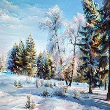 Оригинал схемы вышивки «Зимний пейзаж» (№1939520)