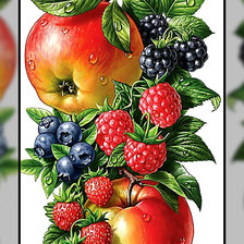 Оригинал схемы вышивки «Фрукты- ягоды.» (№1940443)