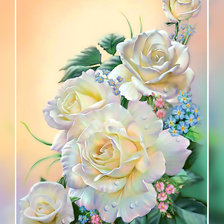 Оригинал схемы вышивки «Белые розы.» (№1944376)