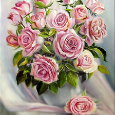 Оригинал схемы вышивки «Розовые розы.» (№1944460)