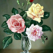 Схема вышивки «Три розы.»