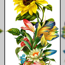 Оригинал схемы вышивки «Букет цветов.» (№1946997)