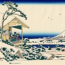 Схема вышивки «Япония гравюра Хокусая»