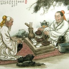 Схема вышивки «Чаепитие китайцев»