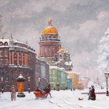 Схема вышивки «Зима в Санкт-Петербурге /худ. А.Александровский/»