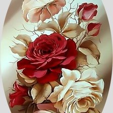 Оригинал схемы вышивки «Розы.» (№1955322)