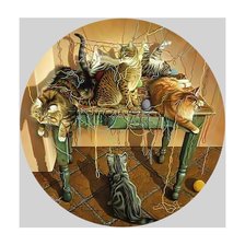 Схема вышивки «Коты и пряжа.»