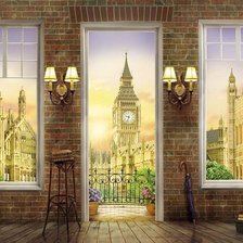Оригинал схемы вышивки «Лондон из окна» (№1958964)