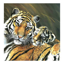 Схема вышивки «Тигр с тигрёнком.»
