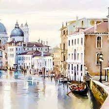 Схема вышивки «Venice Canal.»