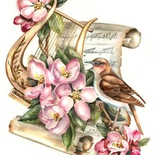 Схема вышивки «vtáčik,kvety»