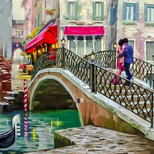 Схема вышивки «Venice Bridge.»