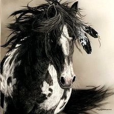 Схема вышивки «лошадь, свобода»