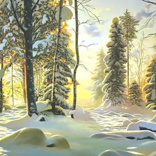 Оригинал схемы вышивки «Красота зимнего леса.» (№1975513)