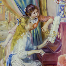 Оригинал схемы вышивки «Jeunes Filles au Piano.» (№1976519)