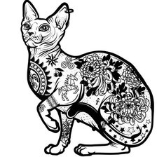 Схема вышивки «gatto tatoo»