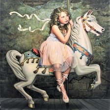 Схема вышивки «Девочка на лошадке»