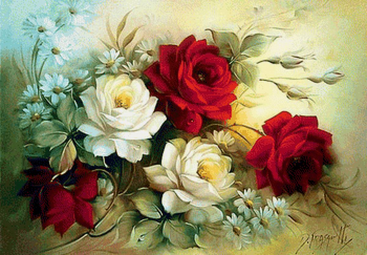 Розы - розы, цветы, акварель - предпросмотр