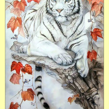 Оригинал схемы вышивки «Белый тигр.» (№1989903)
