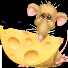 Схема вышивки «Мышонок с сыром»