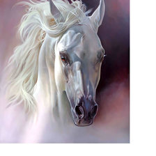 Схема вышивки «Белый конь.»