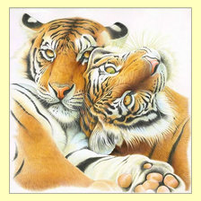 Оригинал схемы вышивки «Тигры.» (№1991488)