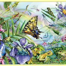 Схема вышивки «Жизнь насекомых.»
