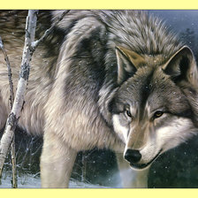 Оригинал схемы вышивки «Волк.» (№1992427)