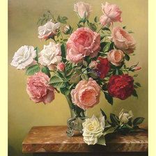 Оригинал схемы вышивки «Розы. Букет.» (№1993414)
