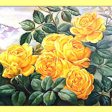 Оригинал схемы вышивки «Жёлтые розы.» (№1995166)