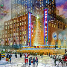 Схема вышивки «Radio City Music Hall.»