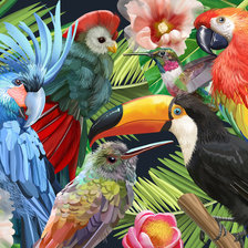 Схема вышивки «Райские птицы»