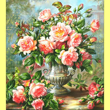 Оригинал схемы вышивки «Букет роз.» (№1997484)