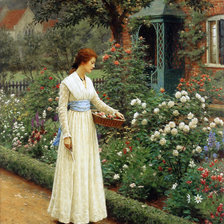 Схема вышивки «Вхожу я в сад наполненный цветами»