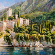 Схема вышивки «Malcesine Castle.(Di Garda Lake).»