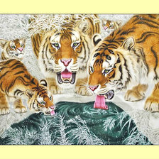 Оригинал схемы вышивки «Тигры.» (№2001730)