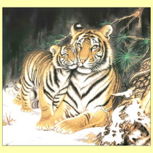 Оригинал схемы вышивки «Тигры.» (№2001741)