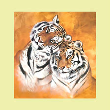 Оригинал схемы вышивки «Тигры.» (№2003385)