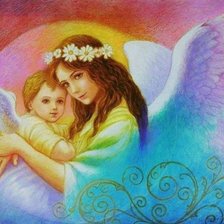Схема вышивки «Angel e baby»