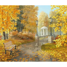 Оригинал схемы вышивки «Осенний парк.» (№2009758)