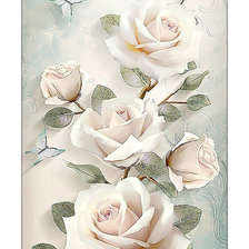 Оригинал схемы вышивки «Белые розы.» (№2010633)