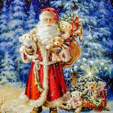 Схема вышивки «Santa with his Gifts.»