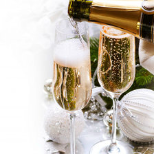 Схема вышивки «Новый год и шампанское»