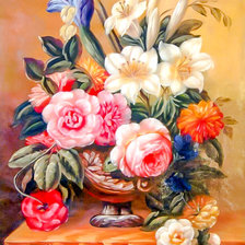 Схема вышивки «Bouquet with Lilies.»