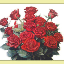 Оригинал схемы вышивки «Розы. Букет.» (№2022412)