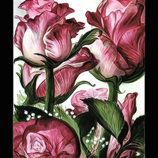 Оригинал схемы вышивки «Розы.» (№2022451)