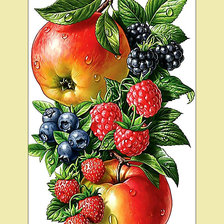 Оригинал схемы вышивки «Фрукты-ягоды.» (№2030718)