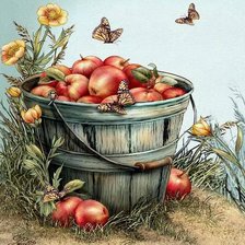 Схема вышивки «Яблочный урожай»