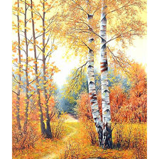 Оригинал схемы вышивки «Осенний пейзаж.» (№2033596)