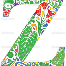 Оригинал схемы вышивки «Алфавит с цветами» (№2041137)